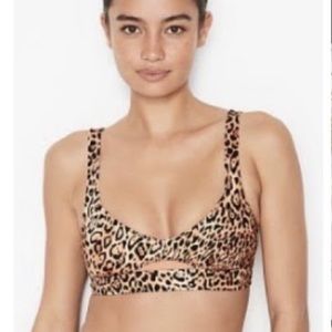 NWT VICTORIA'S SECRET SWIM Lagos Cutout Scoop Bikini Top XS